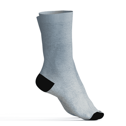 Mid Diffused Blue Grey 1s Socks Match Money Junkie 3D All-Over Print - NastyJamz