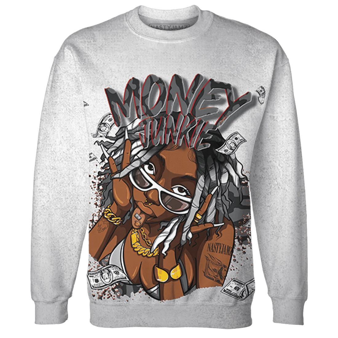 Cement-Grey-3s-Sweatshirt-Match-Money-Junkie-3D