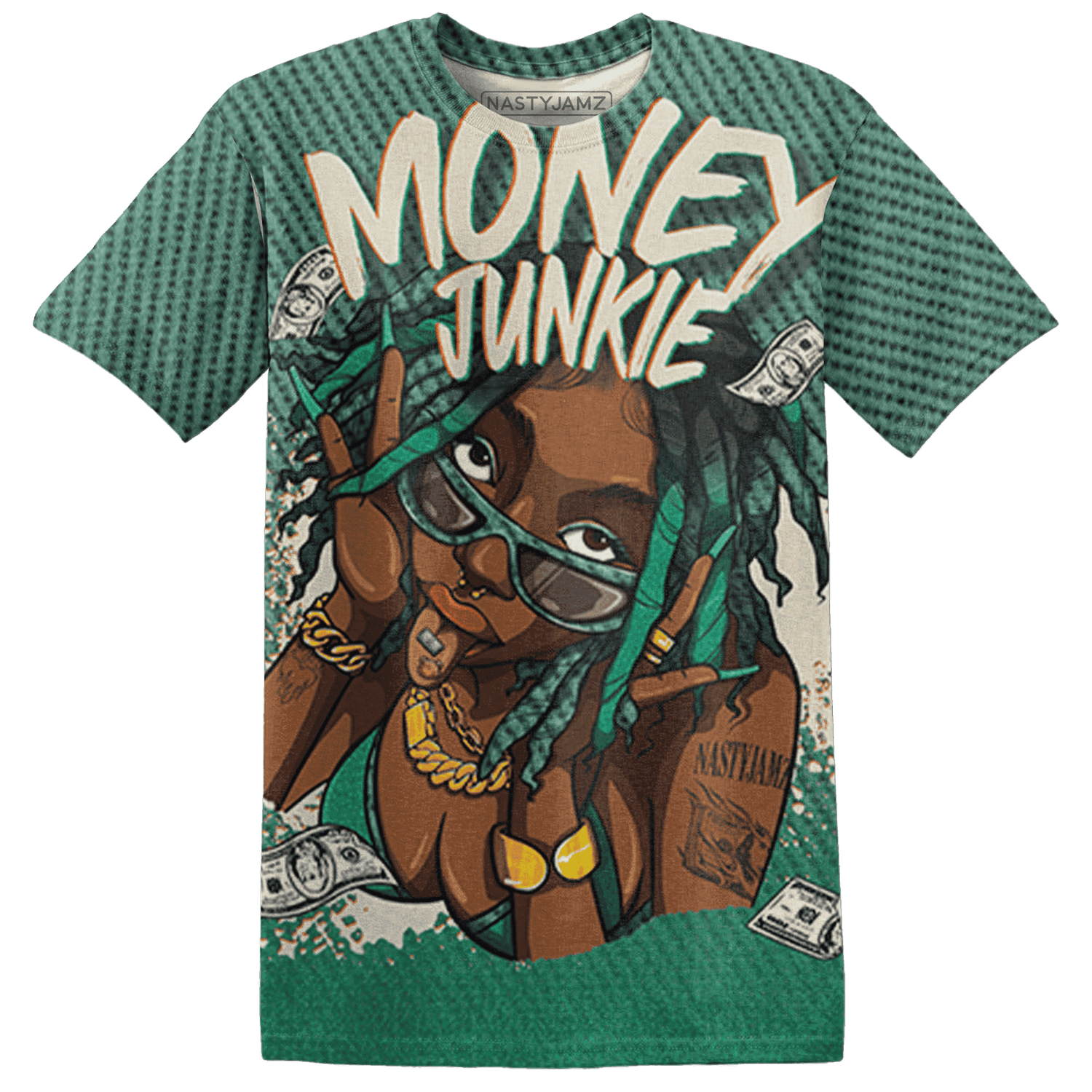 Nina CN Abney 3s T Shirt Match Money Junkie 3D All-Over Print - NastyJamz