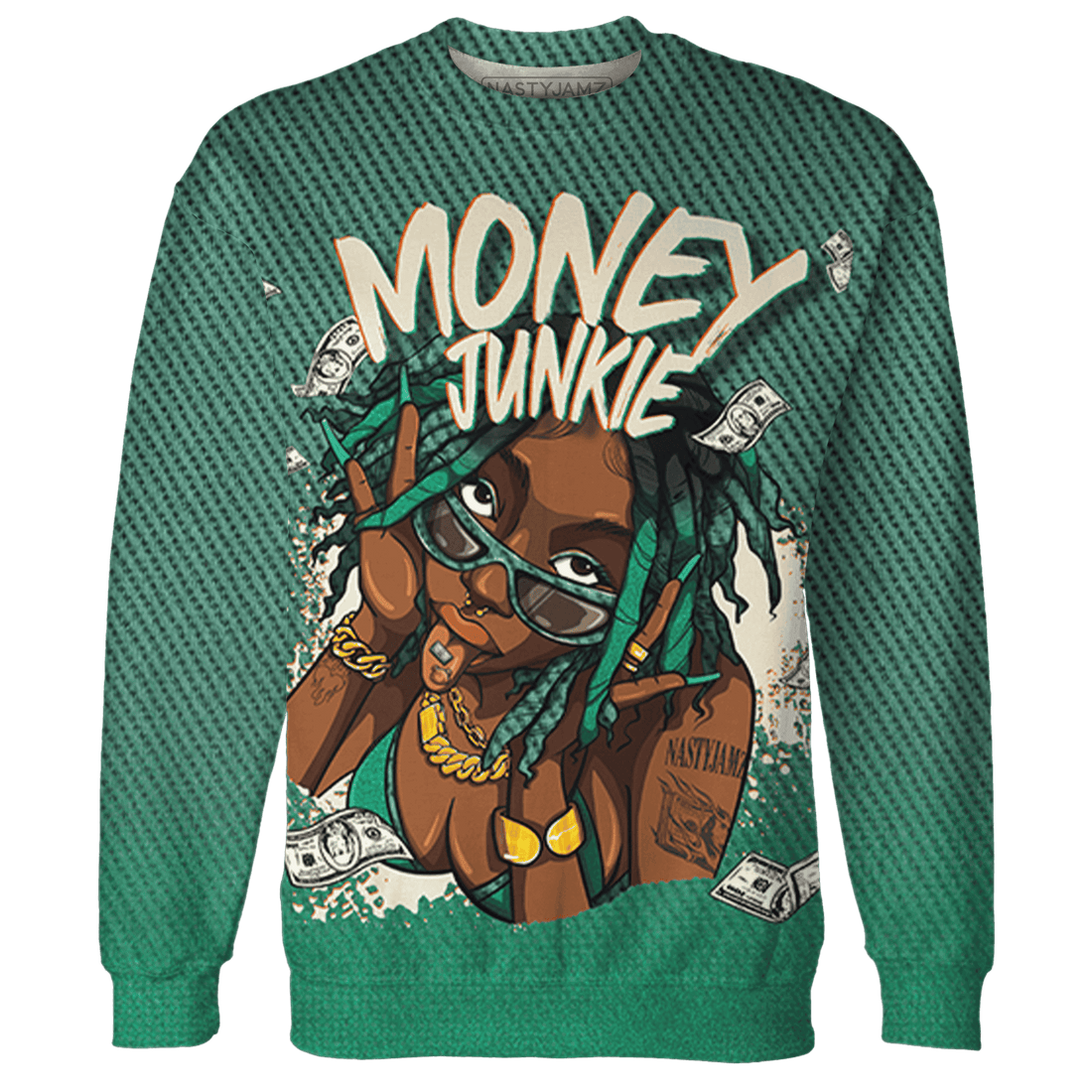 Nina CN Abney 3s Sweatshirt Match Money Junkie 3D All-Over Print - NastyJamz