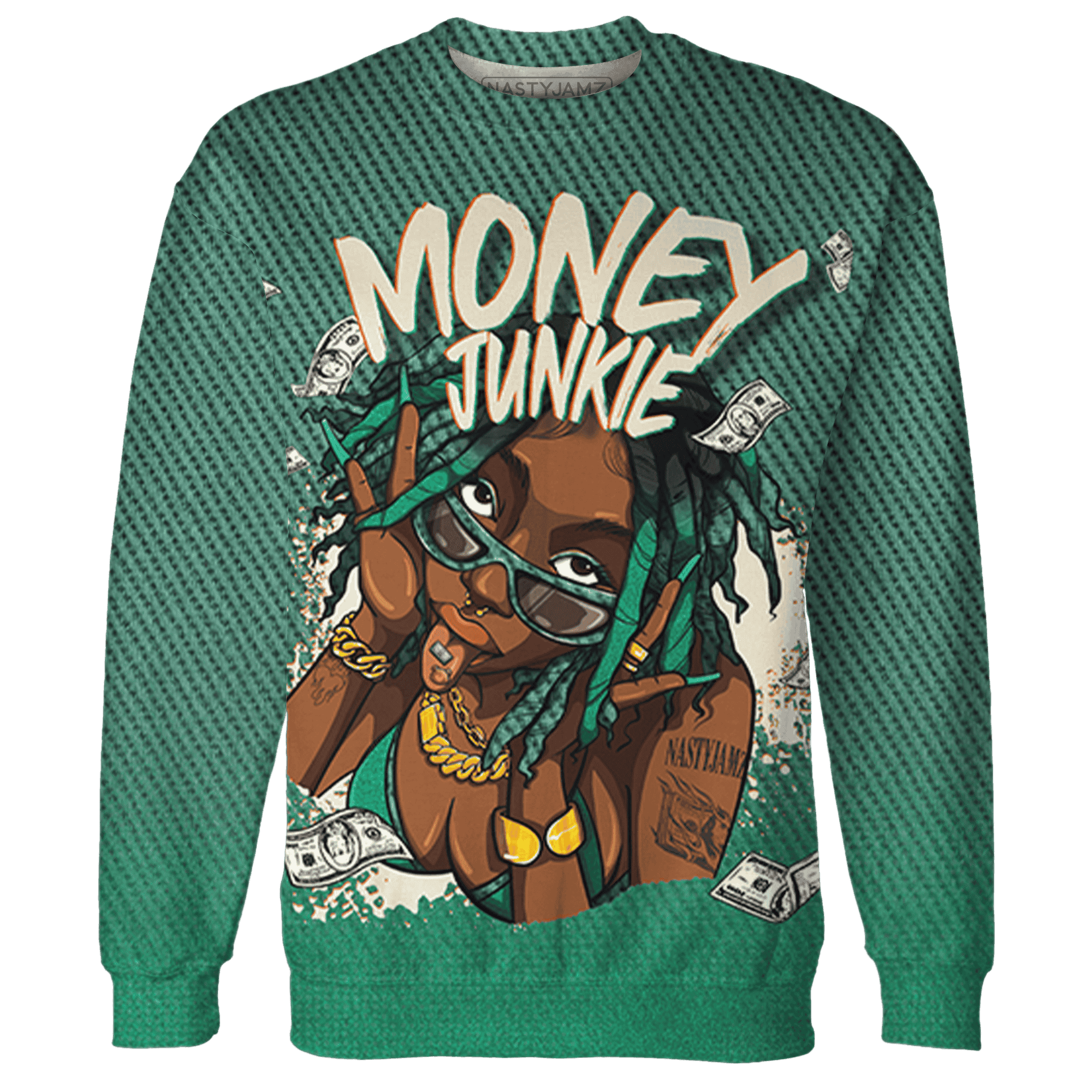 Nina CN Abney 3s Sweatshirt Match Money Junkie 3D All-Over Print - NastyJamz
