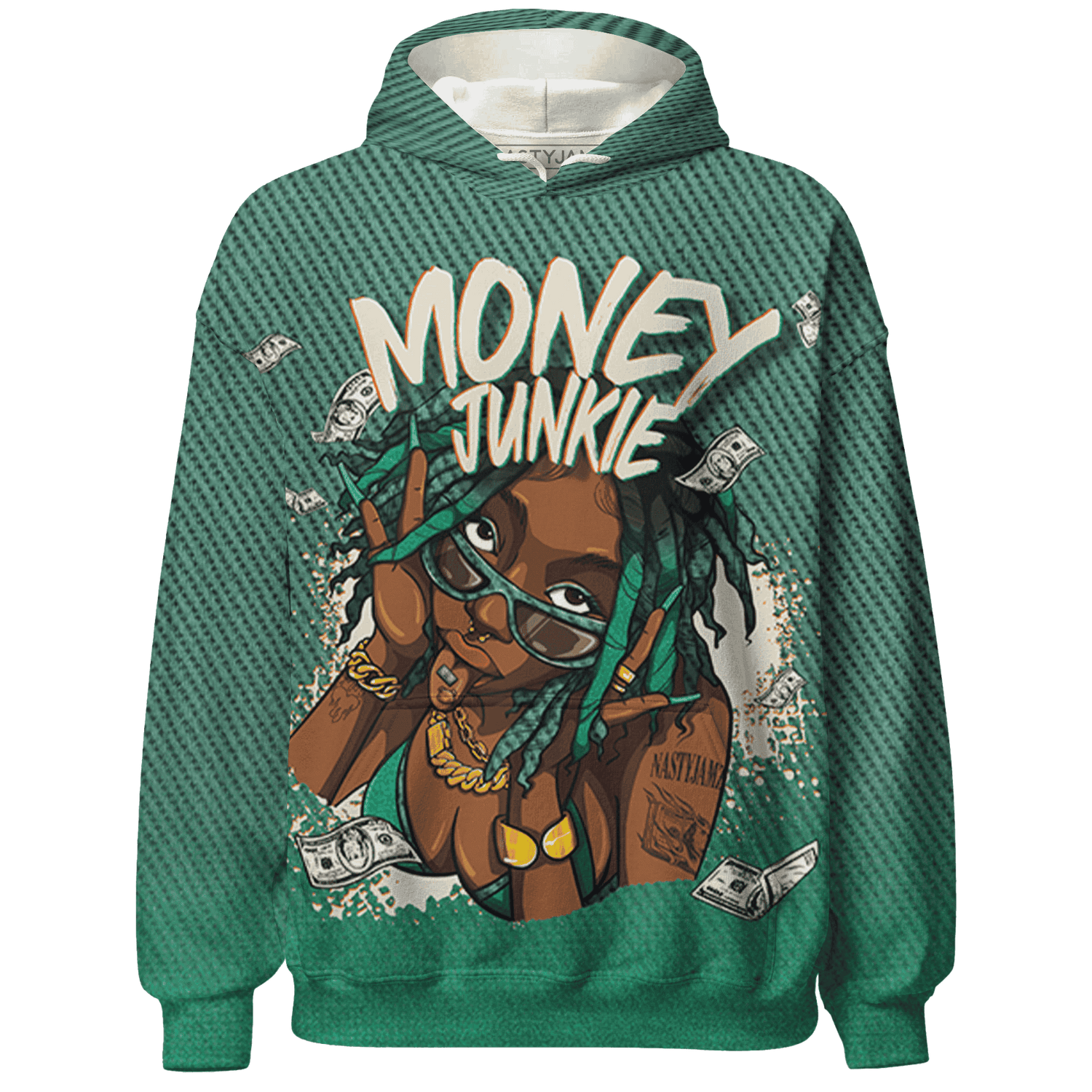 Nina CN Abney 3s Hoodie Match Money Junkie 3D All-Over Print - NastyJamz