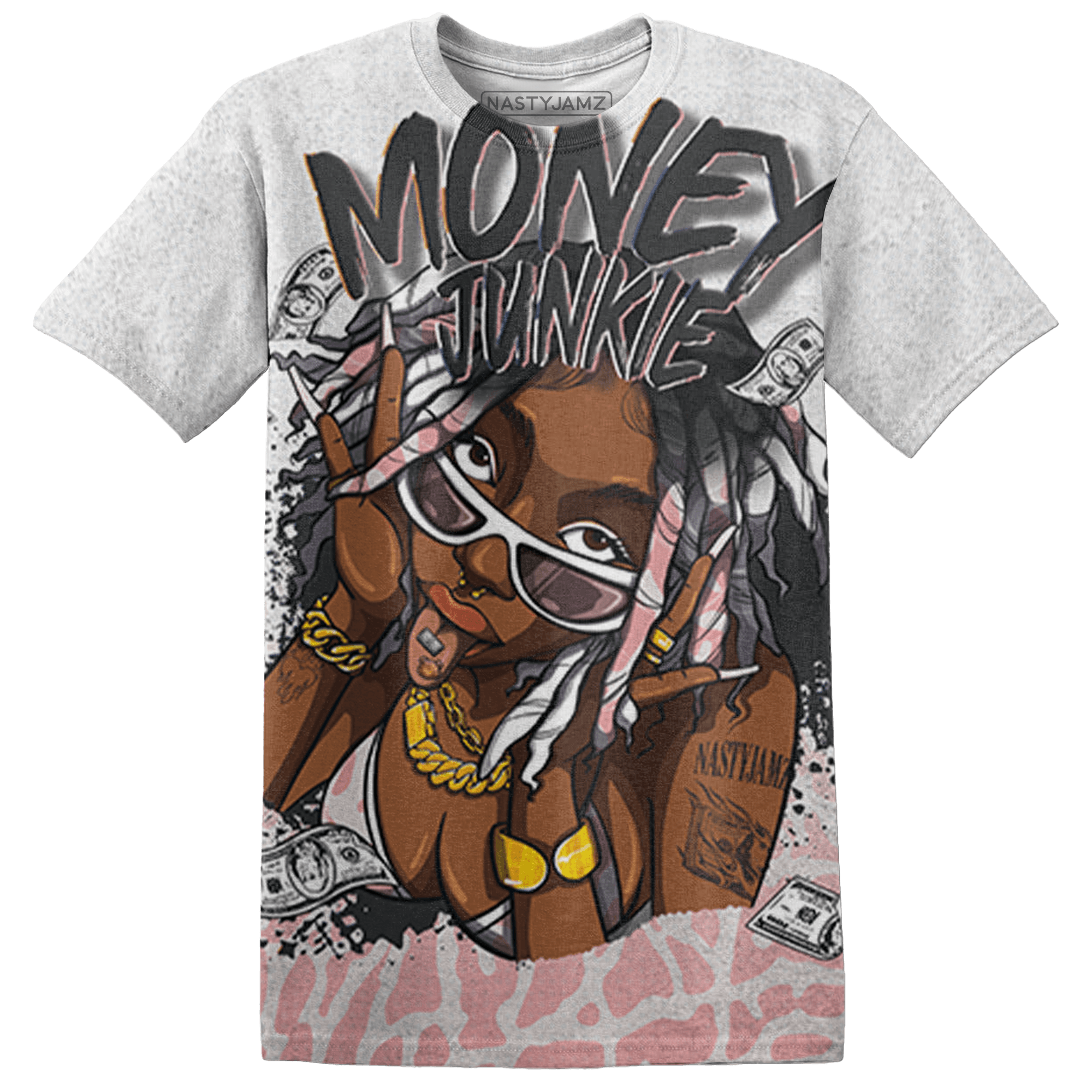 Red Stardust 3s T Shirt Match Money Junkie 3D All-Over Print - NastyJamz