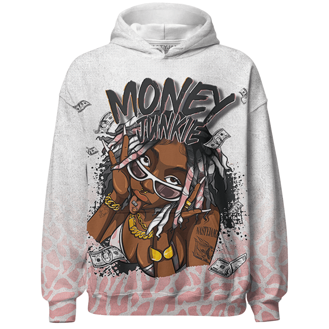 Red Stardust 3s Hoodie Match Money Junkie 3D All-Over Print - NastyJamz