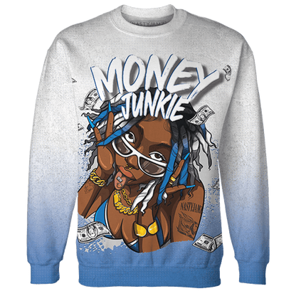 Industrial Blue 4s Sweatshirt Match Money Junkie 3D All-Over Print - NastyJamz