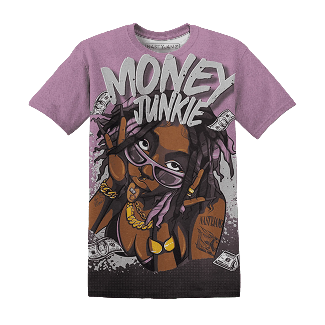 Orchid-Neutral-Grey-Black-White-4s-NastyJamz-T-Shirt-Match-Money-Junkie-3D