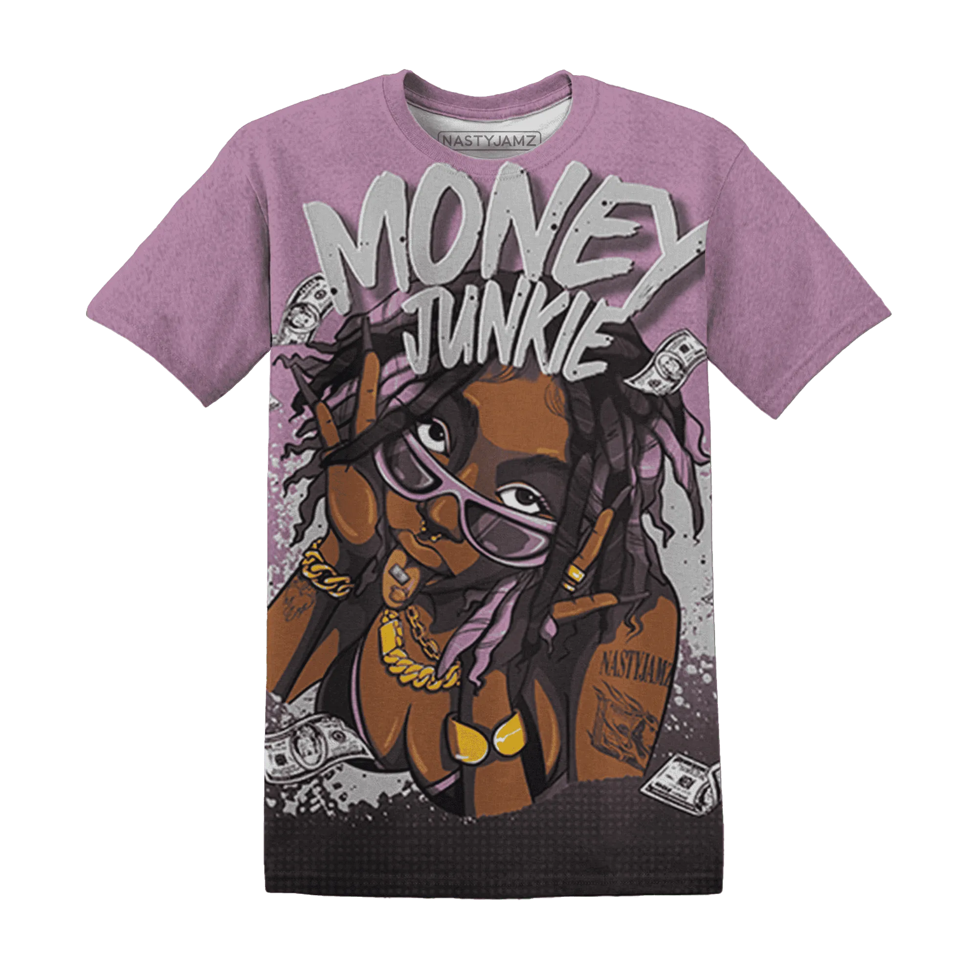 Orchid-Neutral-Grey-Black-White-4s-NastyJamz-T-Shirt-Match-Money-Junkie-3D