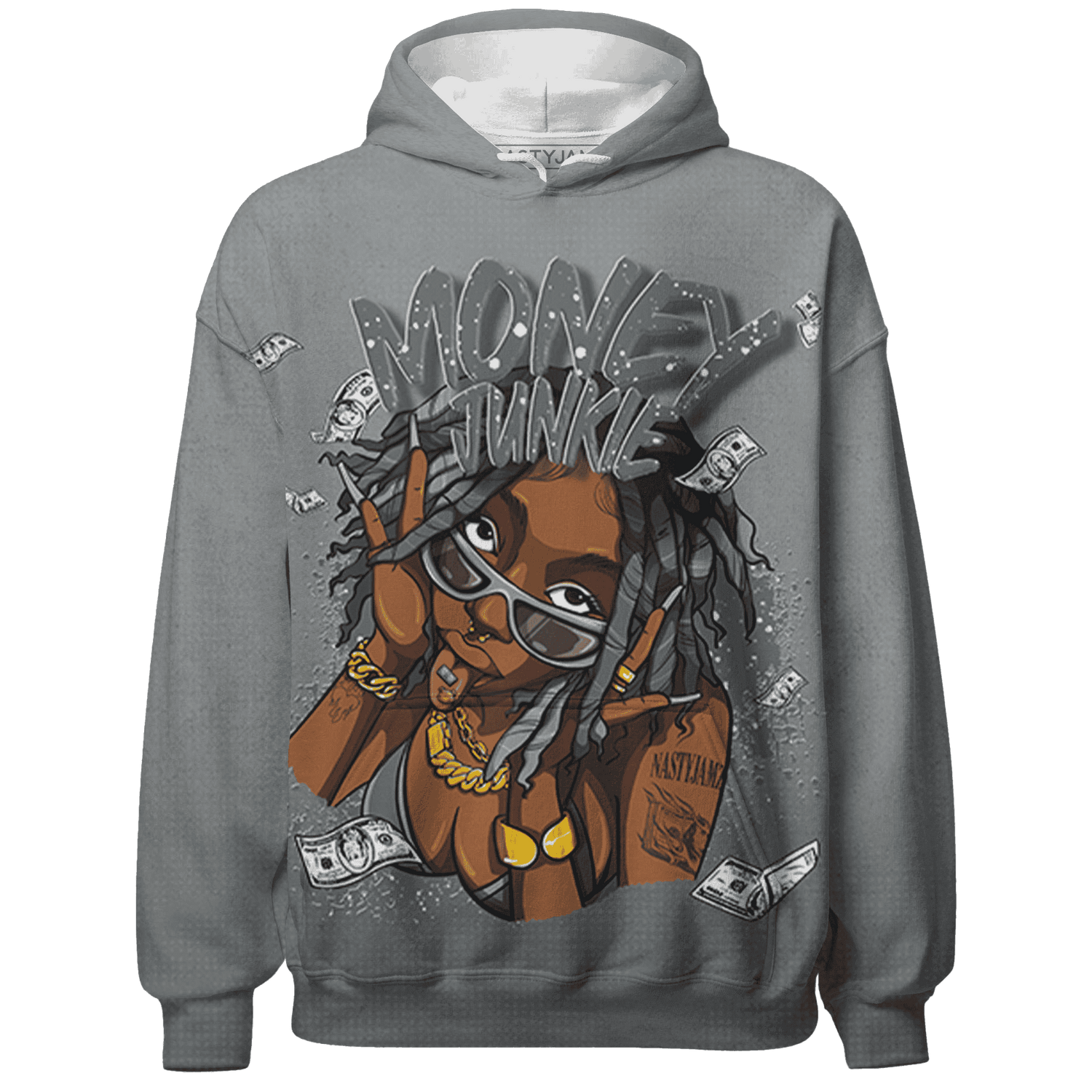 Paris Olympicsss 4s Hoodie Match Money Junkie 3D All-Over Print - NastyJamz