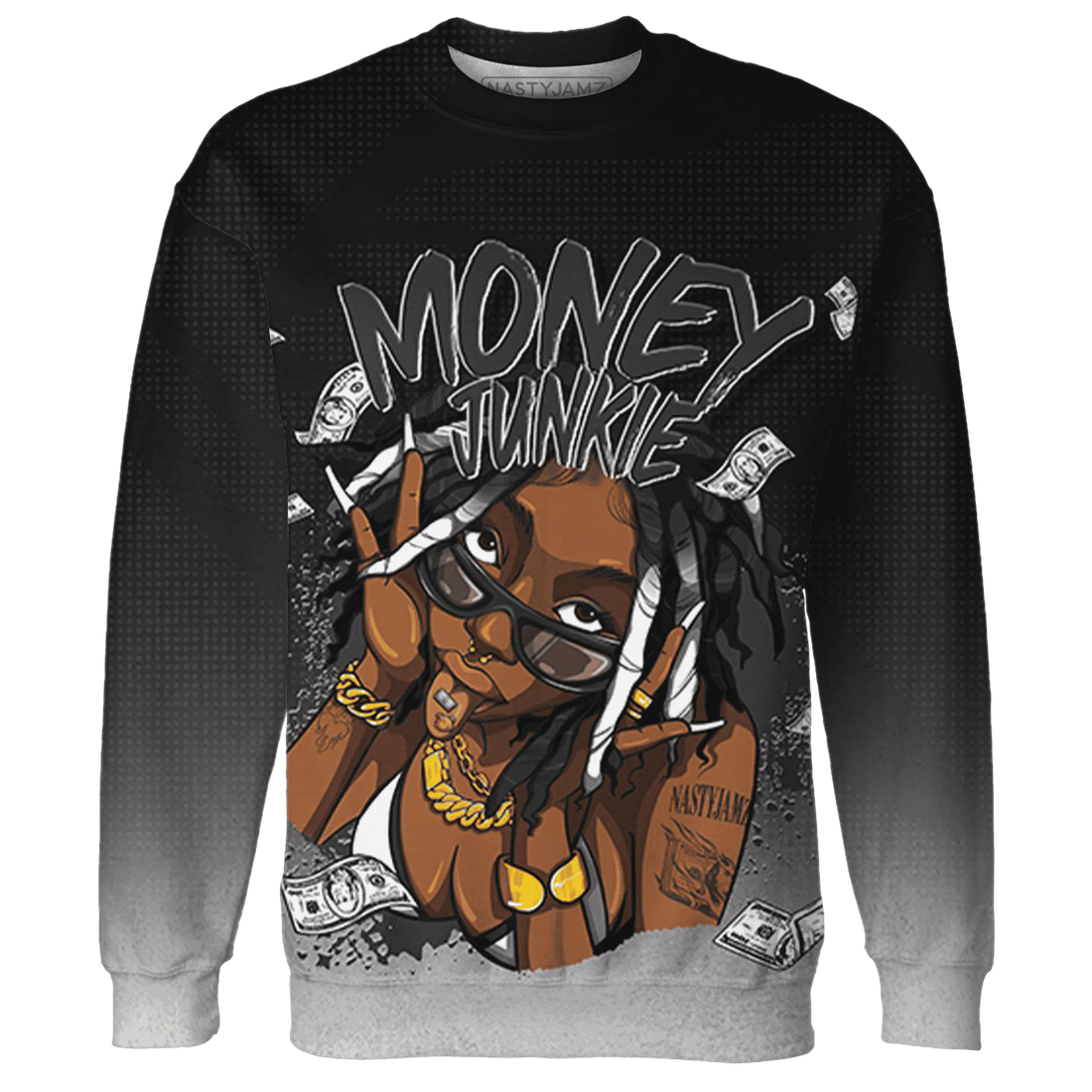 White-Thunder-4s-Sweatshirt-Match-Money-Junkie-3D