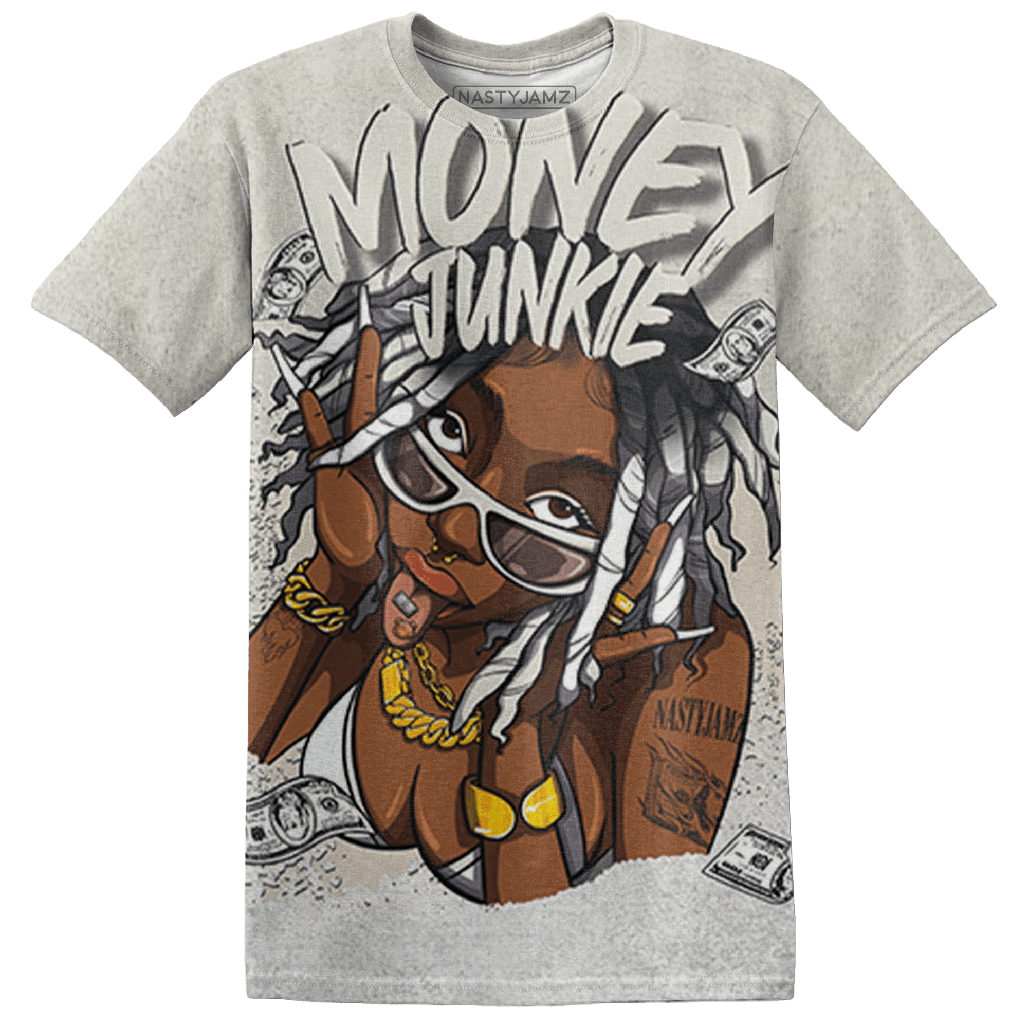 SE Sail 5s T Shirt Match Money Junkie 3D All-Over Print - NastyJamz