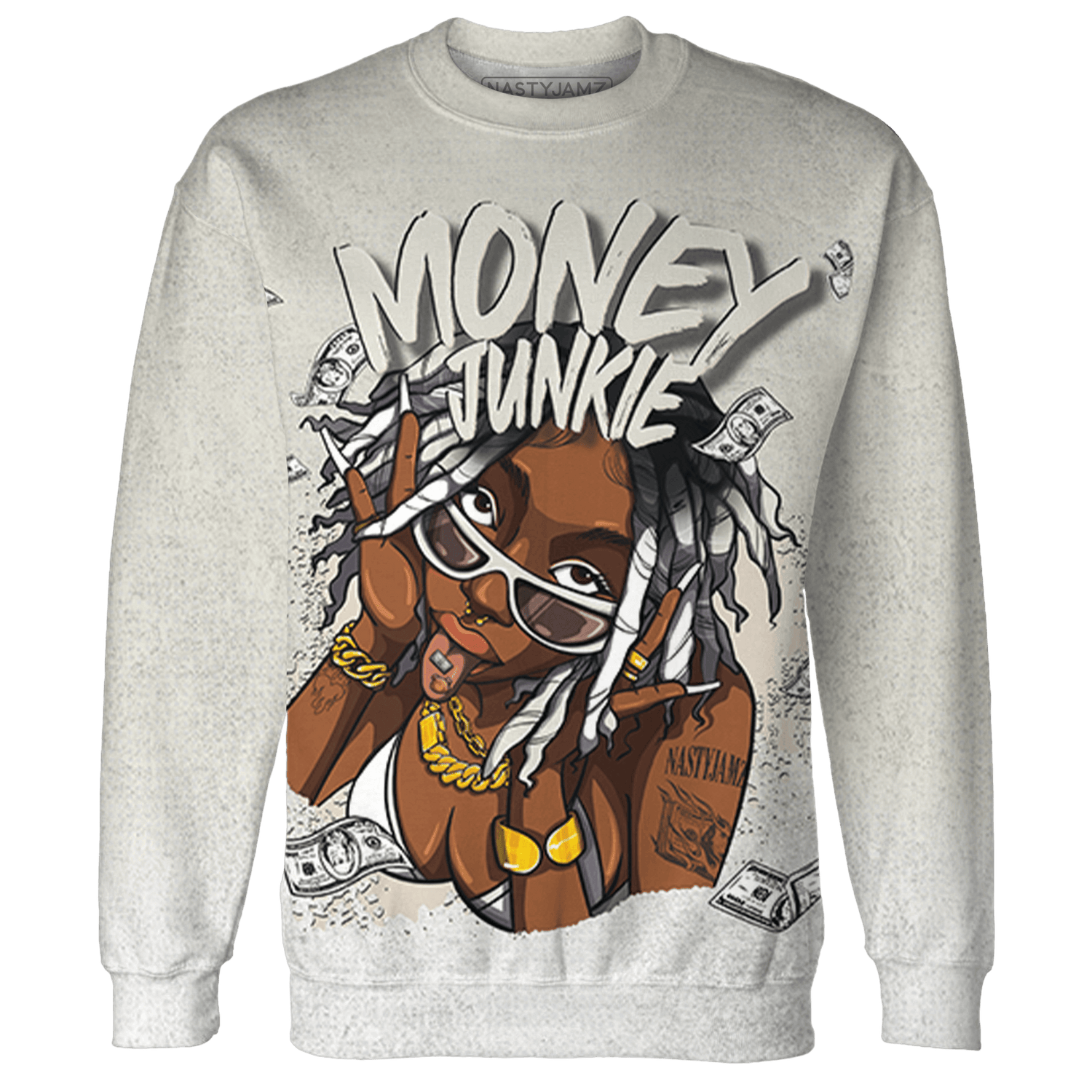 SE Sail 5s Sweatshirt Match Money Junkie 3D All-Over Print - NastyJamz