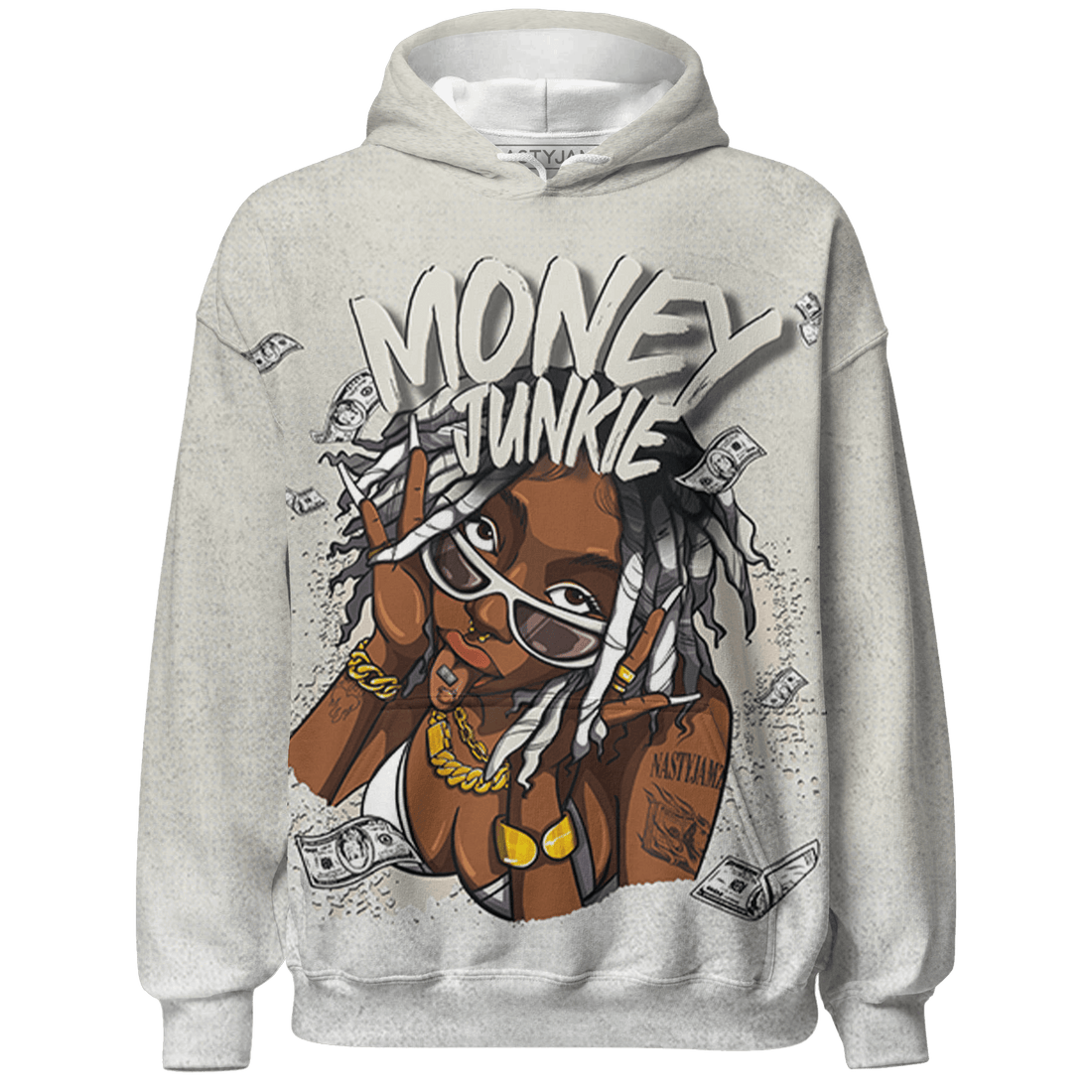 SE Sail 5s Hoodie Match Money Junkie 3D All-Over Print - NastyJamz