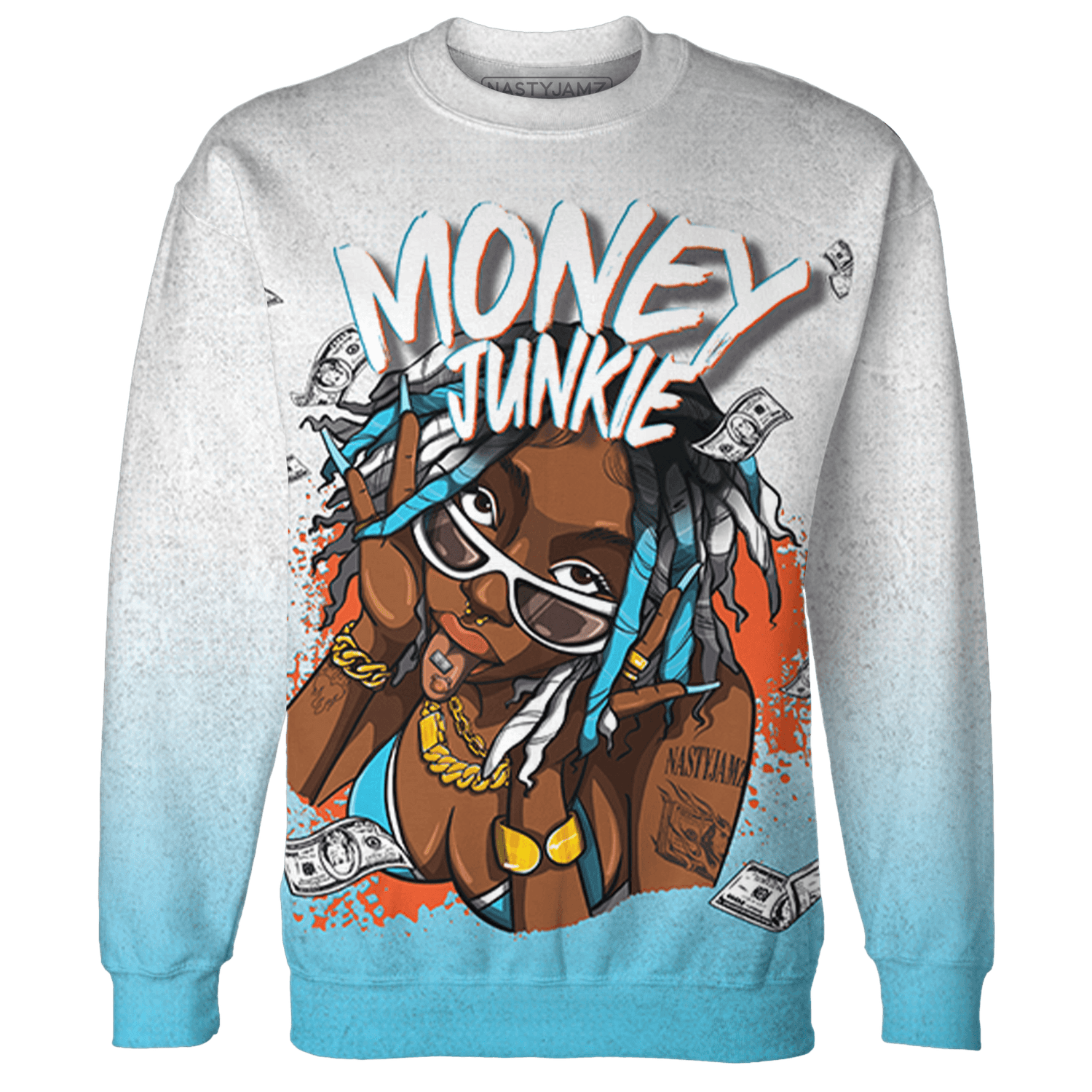 Dunk Low Dolphins Sweatshirt Match Money Junkie 3D All-Over Print - NastyJamz