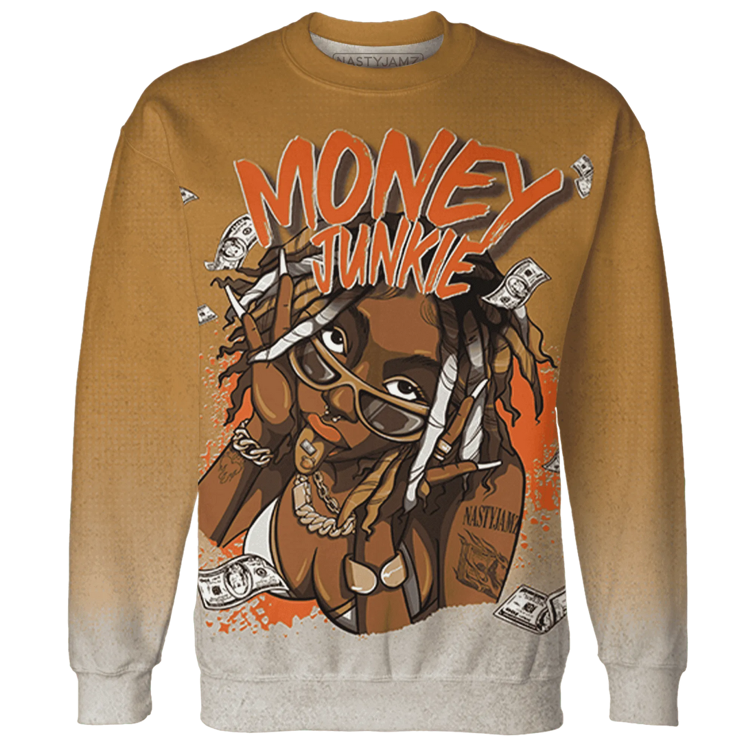 Dunk-Low-Retro-Wheat-Orange-NastyJamz-Sweatshirt-Match-Money-Junkie-3D
