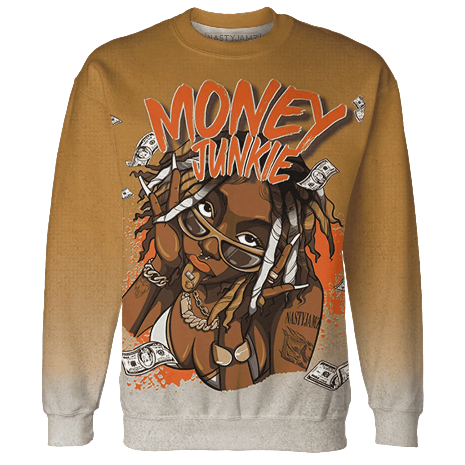 Dunk-Low-Retro-Wheat-Orange-NastyJamz-Sweatshirt-Match-Money-Junkie-3D