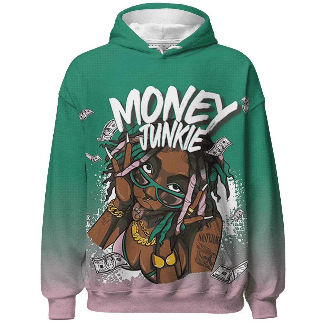 Dunk-Pink-Malachite-Medium-Soft-Low-Sail-Hoodie-Match-Money-Junkie-3D