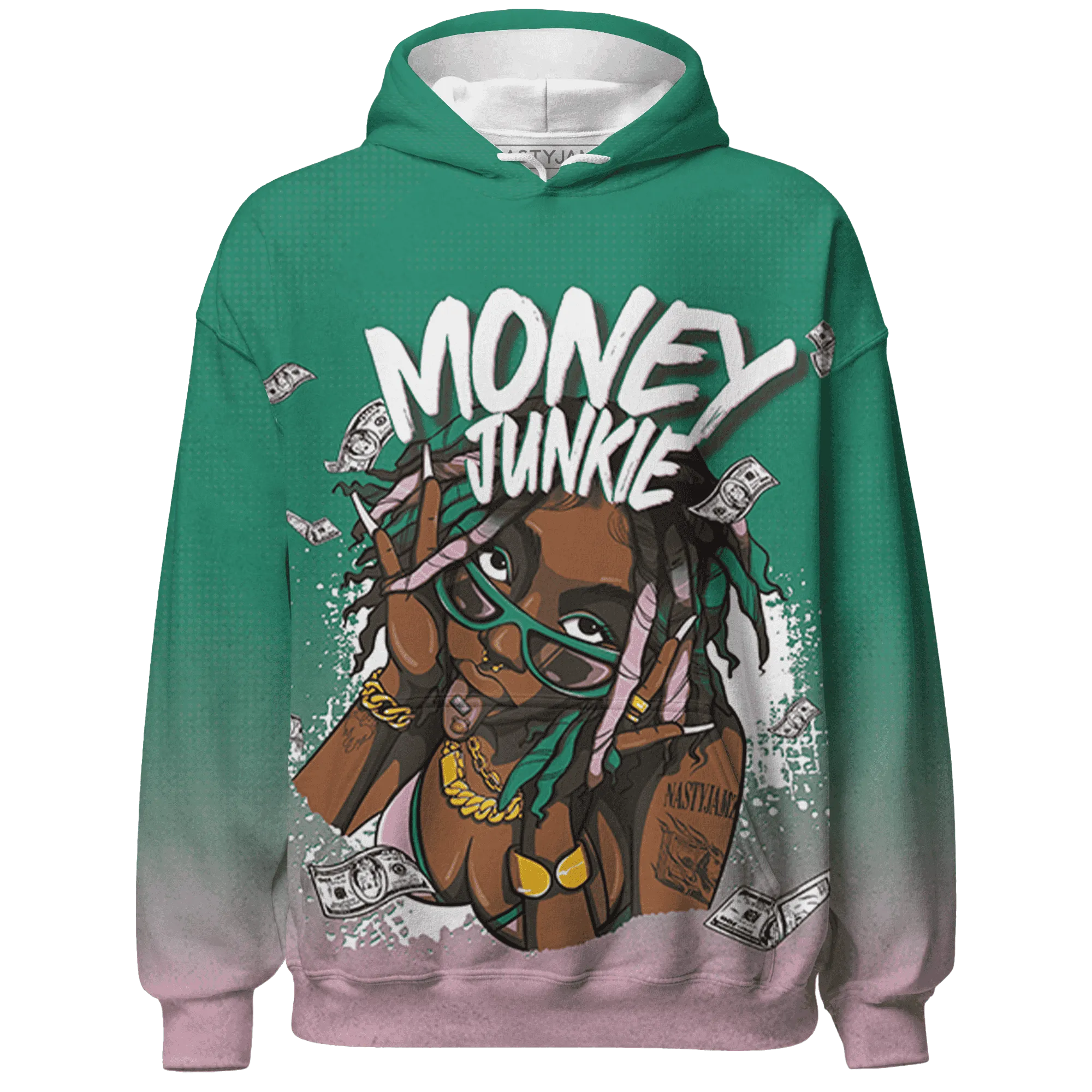 Dunk-Pink-Malachite-Medium-Soft-Low-Sail-Hoodie-Match-Money-Junkie-3D