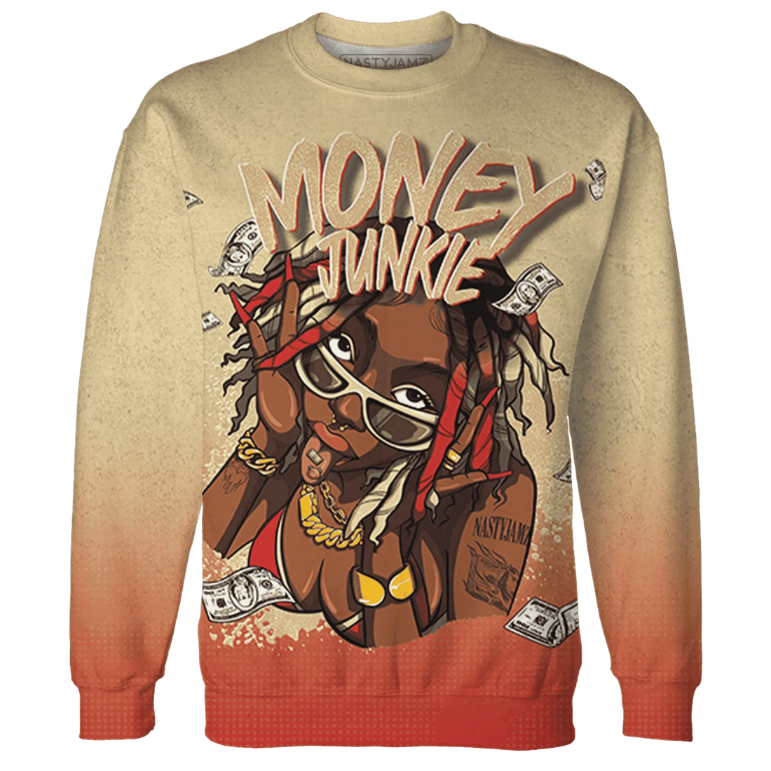 Dunk-Strawberry-Waffle-NastyJamz-Sweatshirt-Match-Money-Junkie-3D