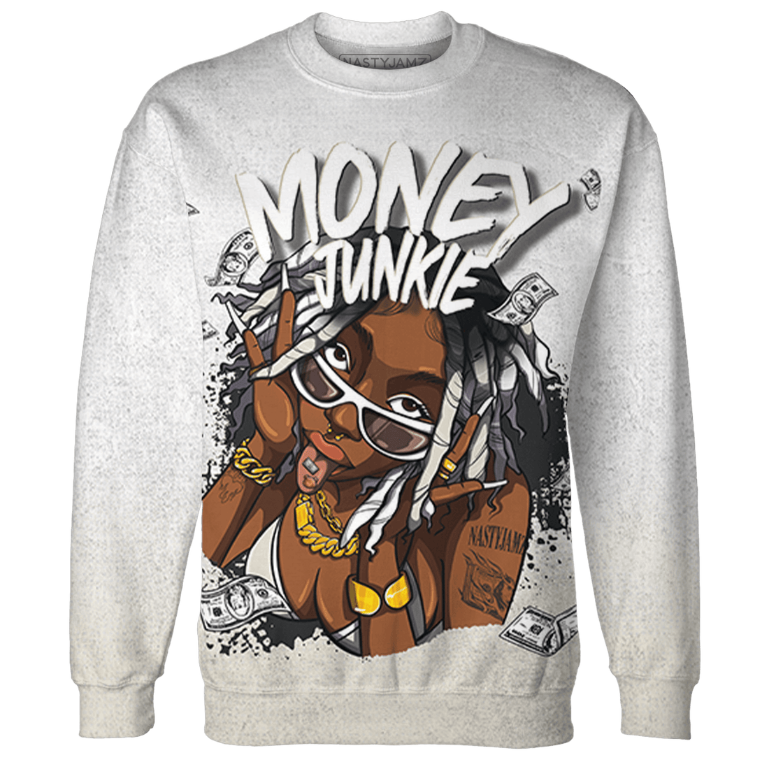 Gratitude 11s Sweatshirt Match Money Junkie 3D All-Over Print - NastyJamz