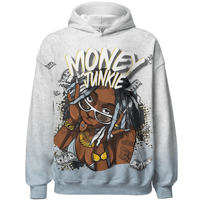 Blue Grey 13s Hoodie Match Money Junkie 3D All-Over Print - NastyJamz
