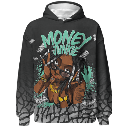 Green Glow 3s Hoodie Match Money Junkie 3D All-Over Print - NastyJamz