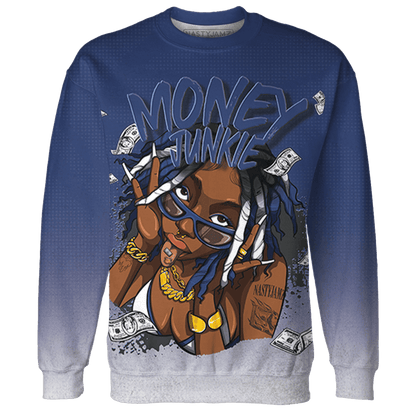 Midnight Navy 5s Sweatshirt Match Money Junkie 3D All-Over Print - NastyJamz