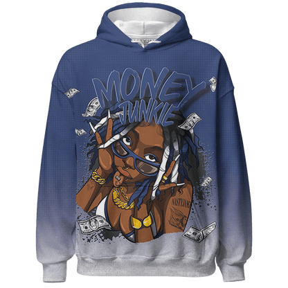 Midnight Navy 5s Hoodie Match Money Junkie 3D All-Over Print - NastyJamz