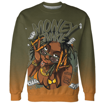 Olive 5s Sweatshirt Match Money Junkie 3D All-Over Print - NastyJamz