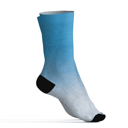 Powder Blue 9s Socks Match Money Junkie 3D All-Over Print - NastyJamz