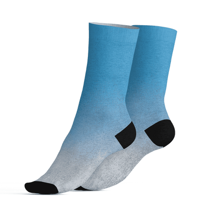 Powder Blue 9s Socks Match Money Junkie 3D All-Over Print - NastyJamz