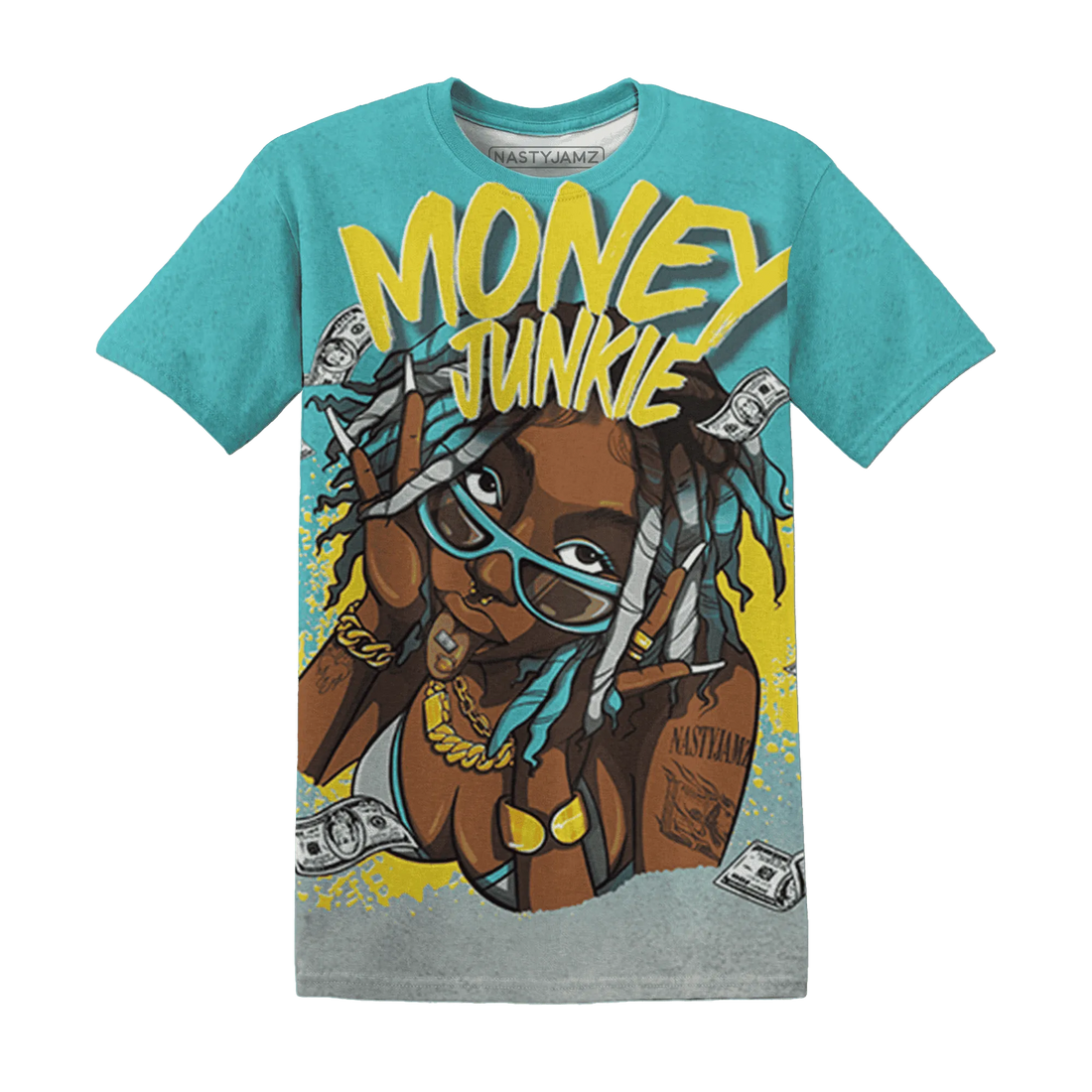 NBL-Cyan-Burst-9060-T-Shirt-Match-Money-Junkie-3D