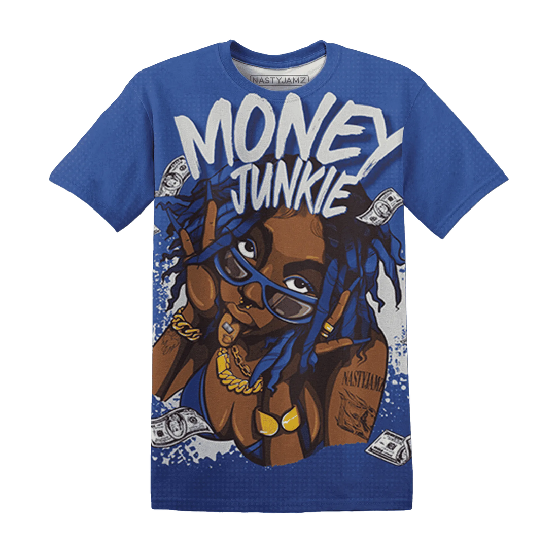VaporMax-Game-Royal-Blue-T-Shirt-Match-Money-Junkie-3D