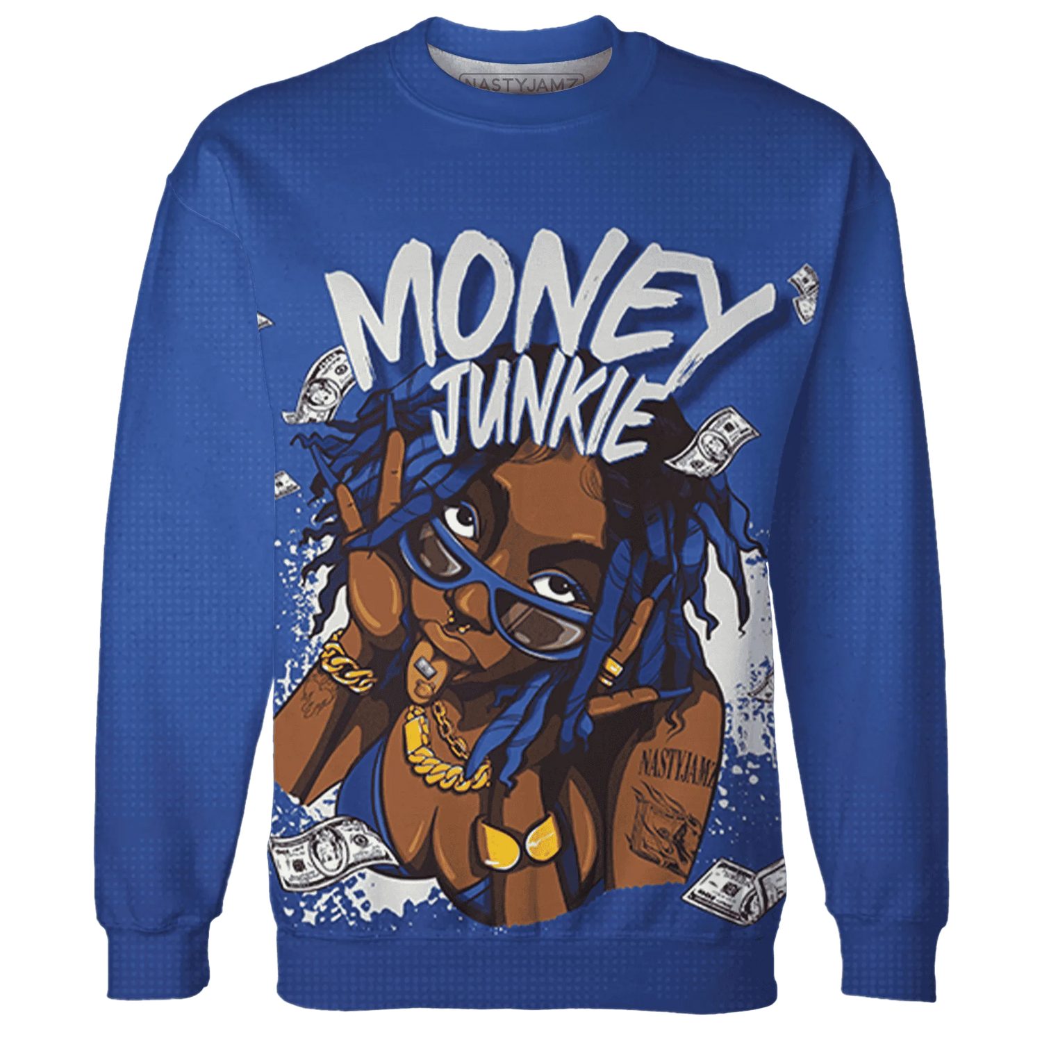 VaporMax-Game-Royal-Blue-Sweatshirt-Match-Money-Junkie-3D