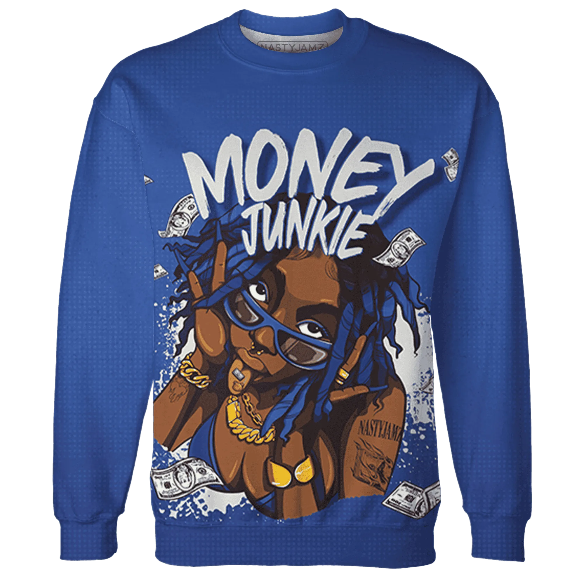 VaporMax-Game-Royal-Blue-Sweatshirt-Match-Money-Junkie-3D