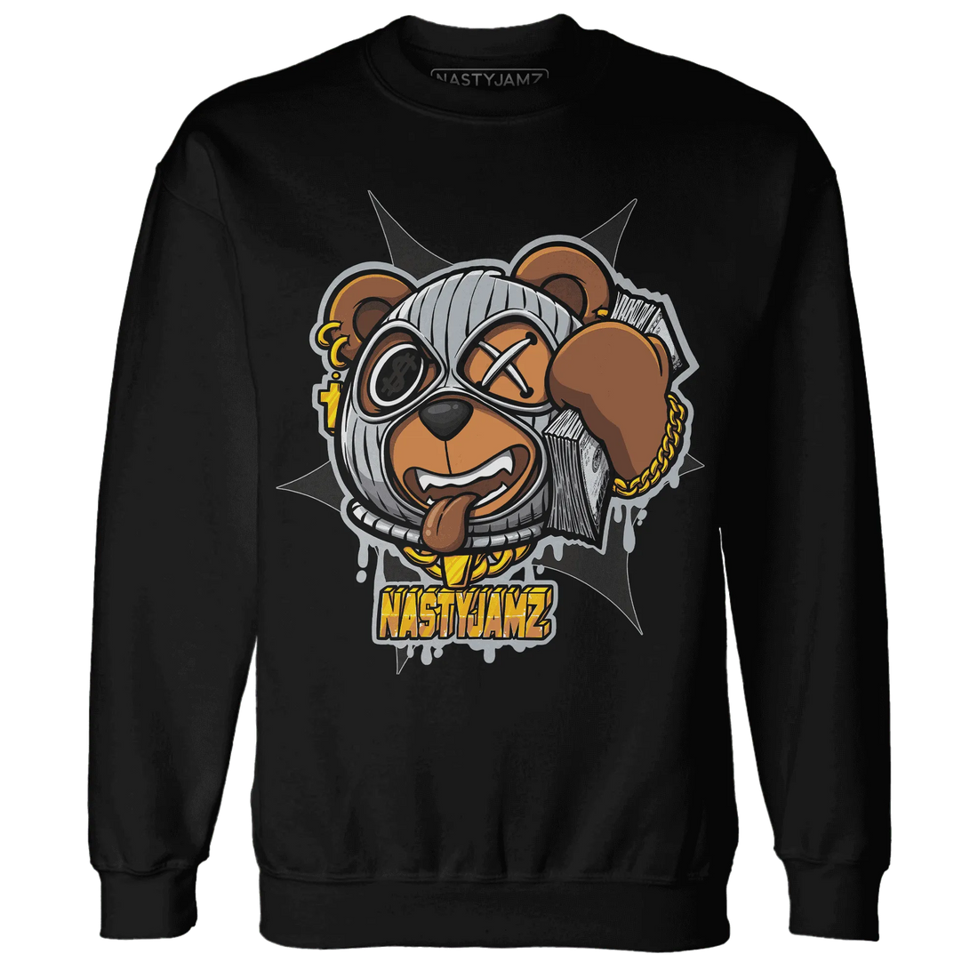 NastyJamz-Wolf-Grey-12s-Sweatshirt-Match-Money-Motive-BER