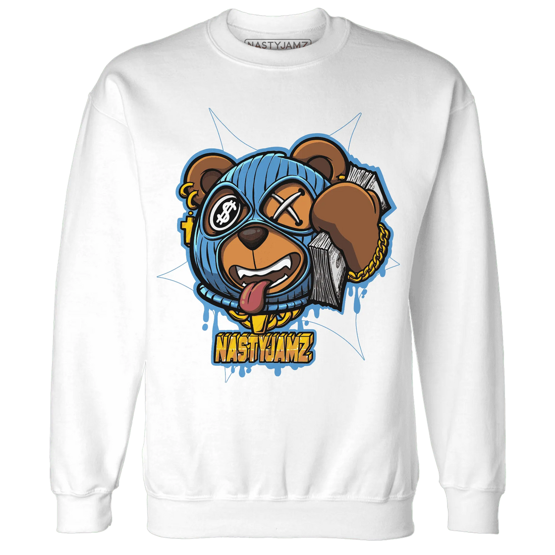 NastyJamz-Carolina-Blue-Univercitii-17s-Sweatshirt-Match-Money-Motive-BER