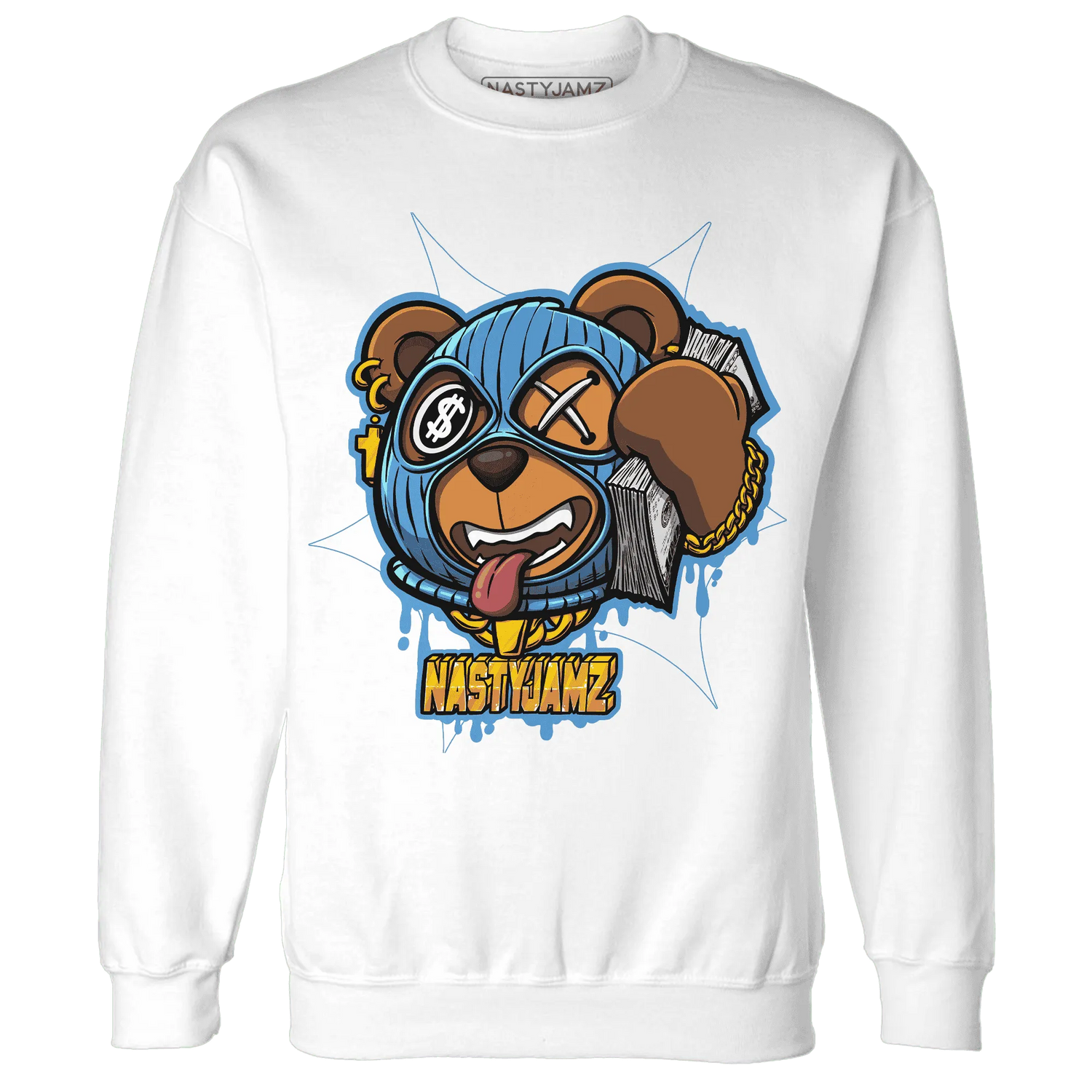 NastyJamz-Carolina-Blue-Univercitii-17s-Sweatshirt-Match-Money-Motive-BER