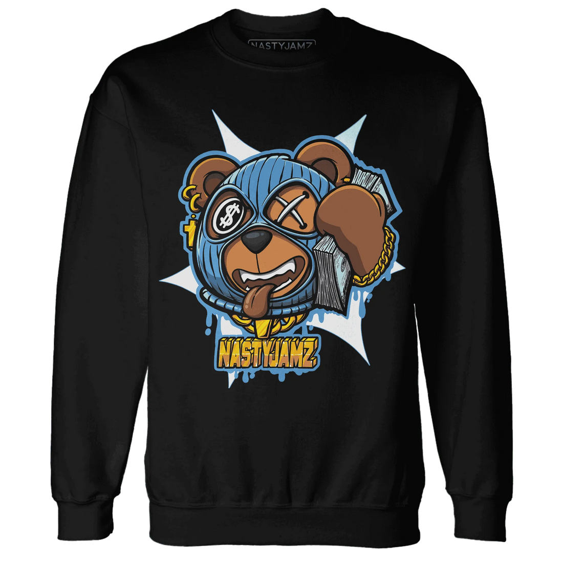NastyJamz-Carolina-Blue-Univercitii-17s-Sweatshirt-Match-Money-Motive-BER