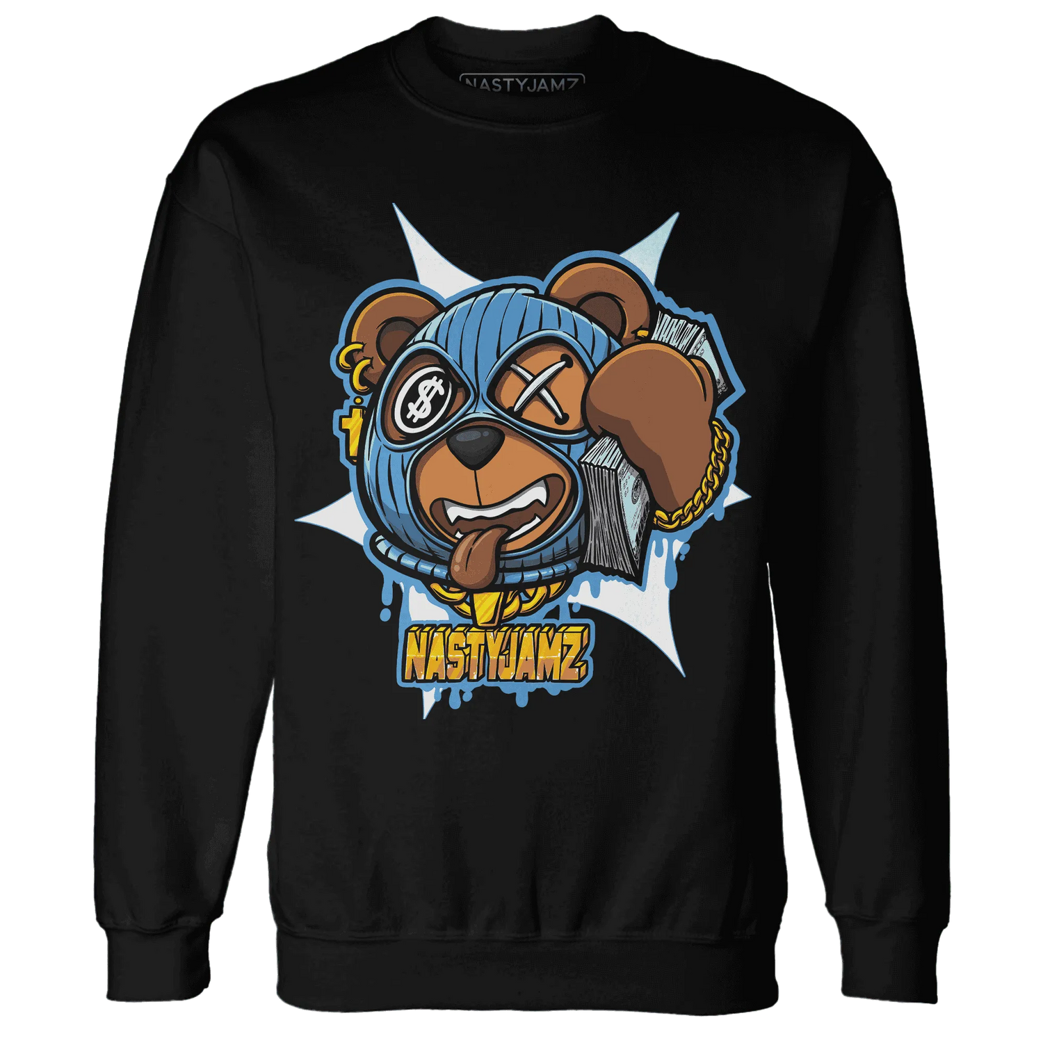 NastyJamz-Carolina-Blue-Univercitii-17s-Sweatshirt-Match-Money-Motive-BER