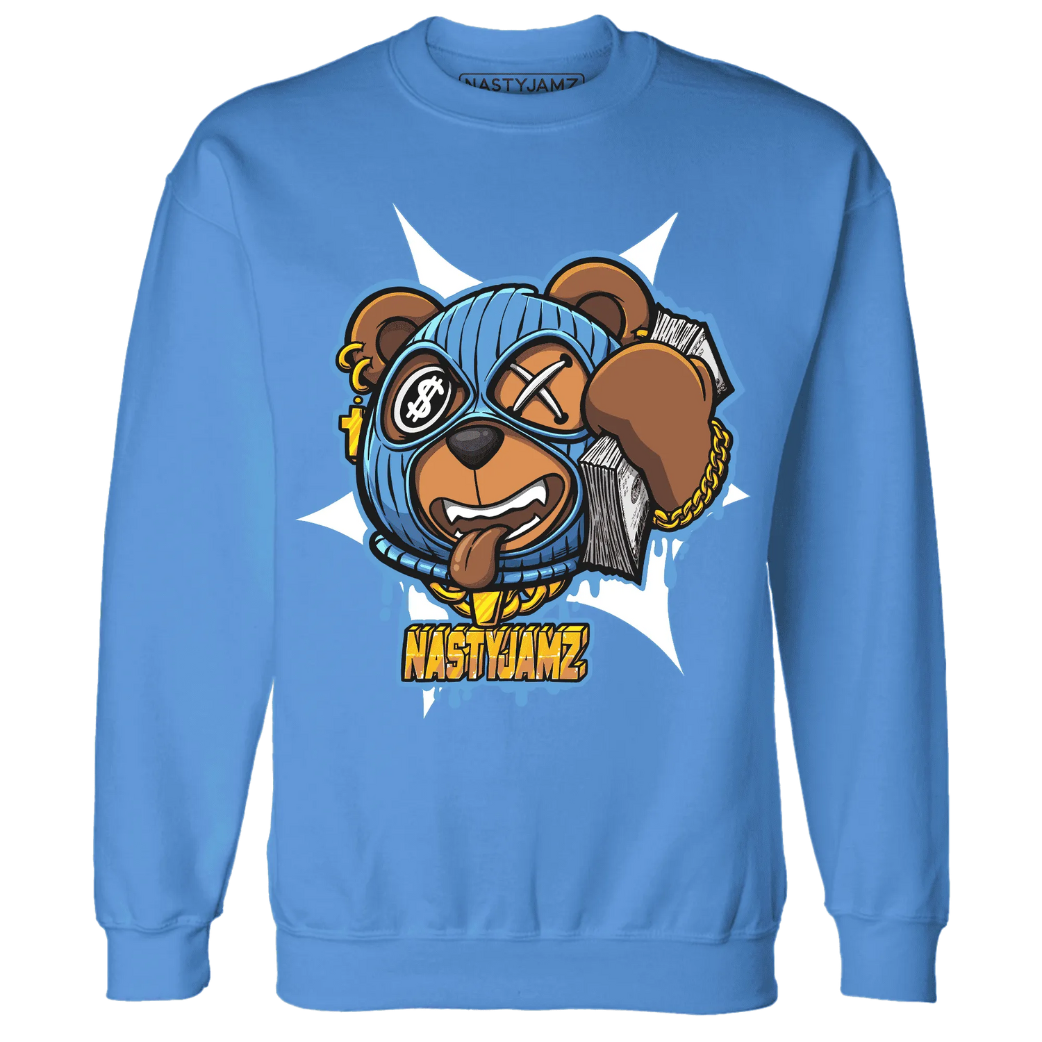 NastyJamz-Carolina-Blue-Univercitii-17s-Sweatshirt-Match-Money-Motive-BER