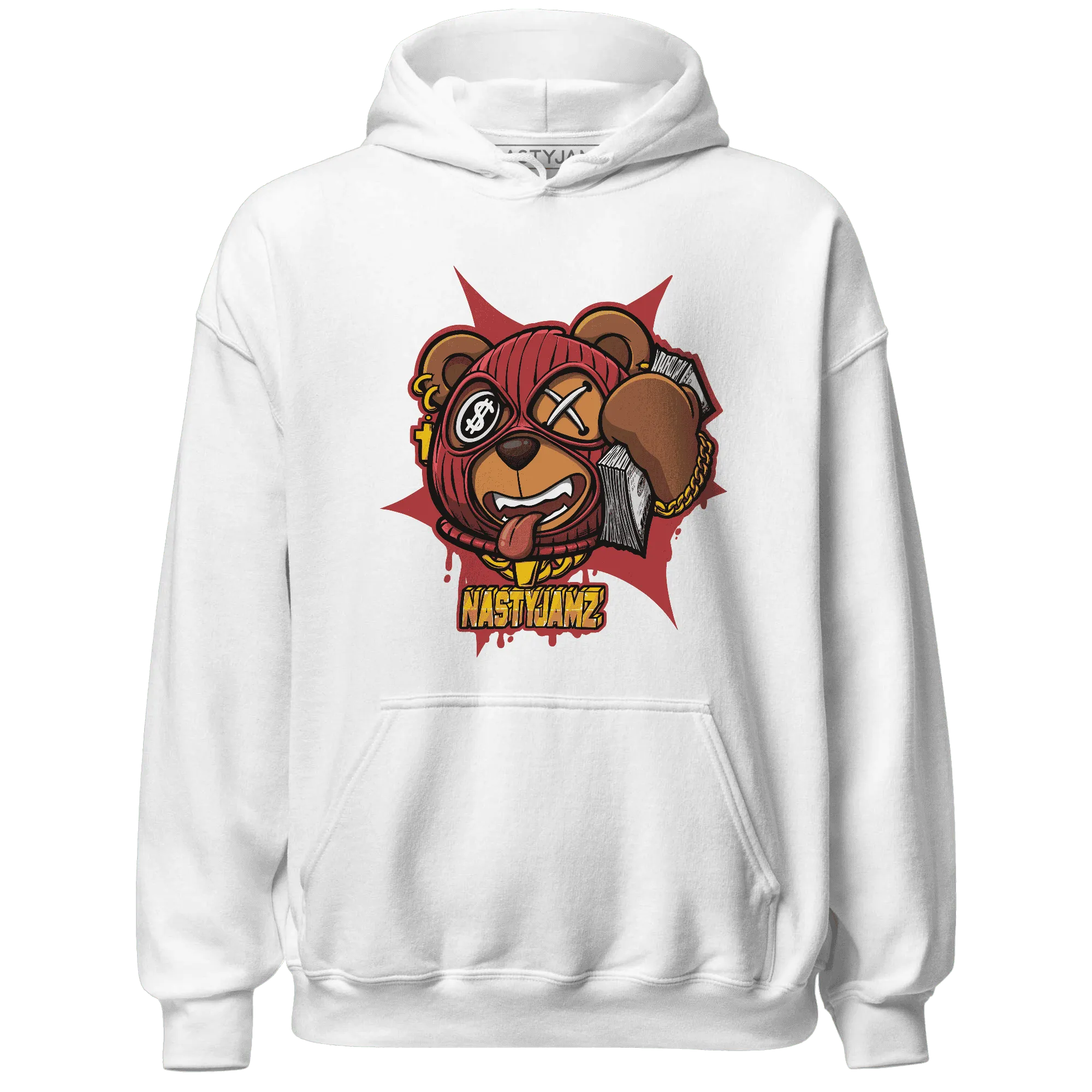Black-Toe-Reimagined-Red-White-1s-NastyJamz-Hoodie-Match-Money-Motive-BER