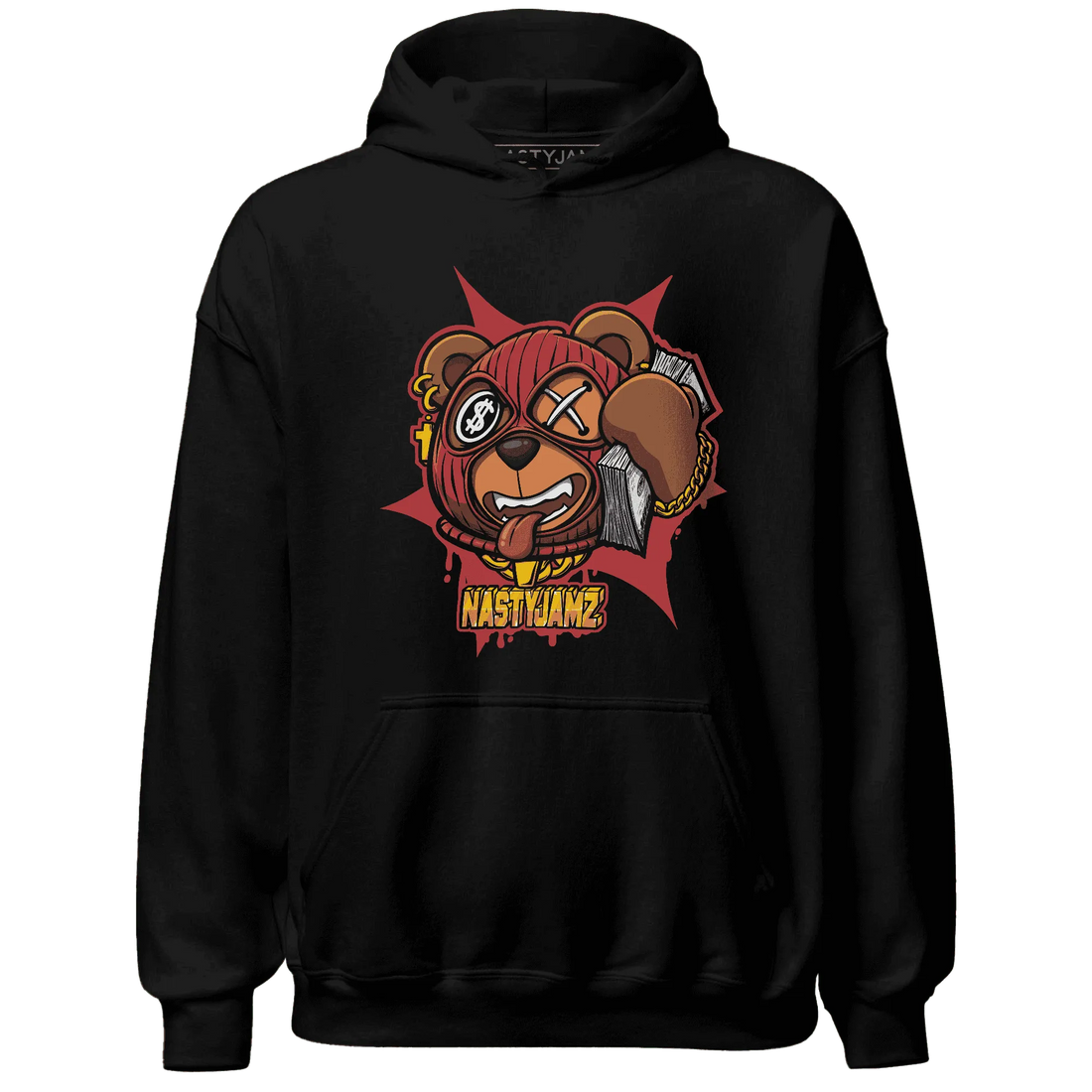 Black-Toe-Reimagined-Red-White-1s-NastyJamz-Hoodie-Match-Money-Motive-BER