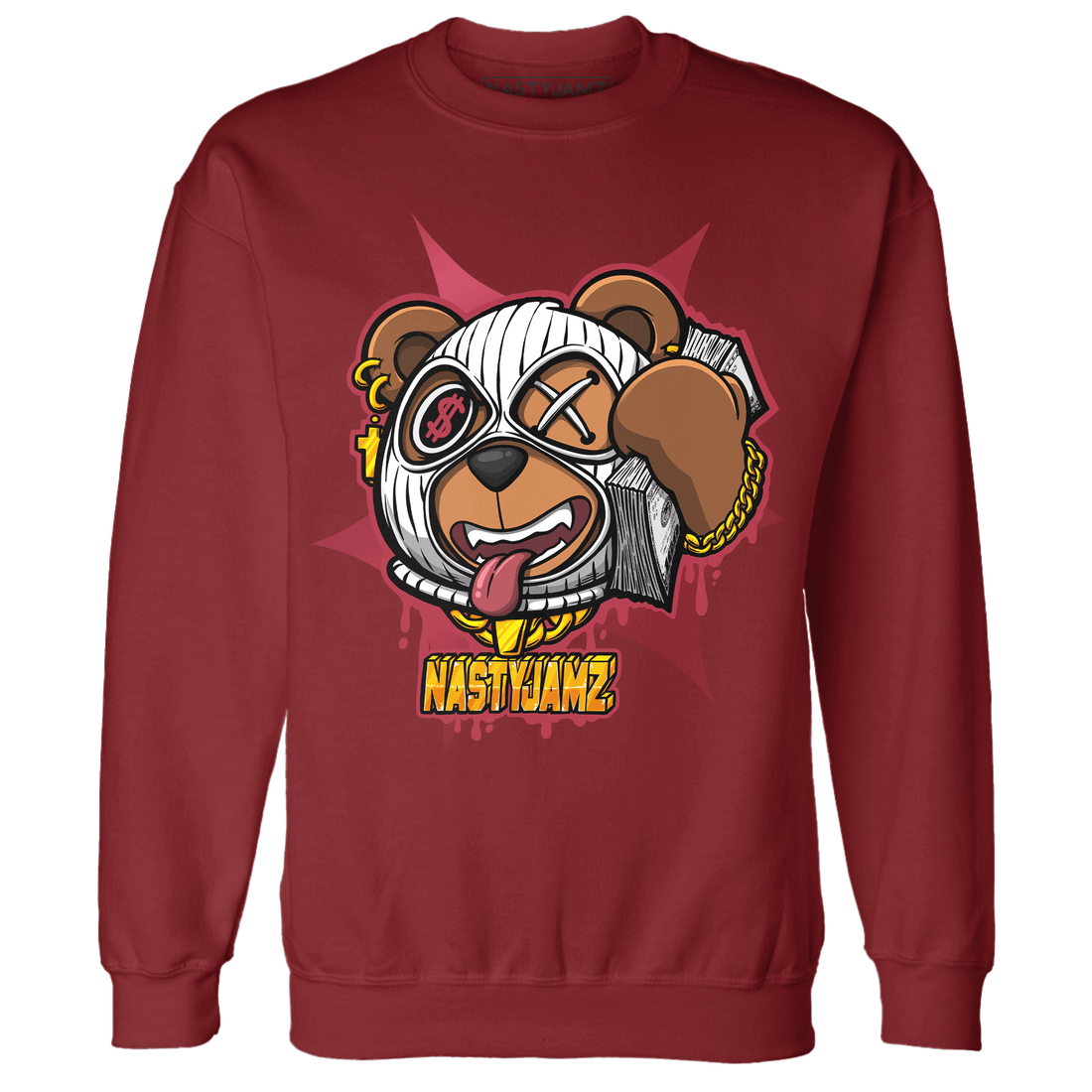 High 85 Metallic Burgundy 1s Sweatshirt Match Money Motive BER - NastyJamz