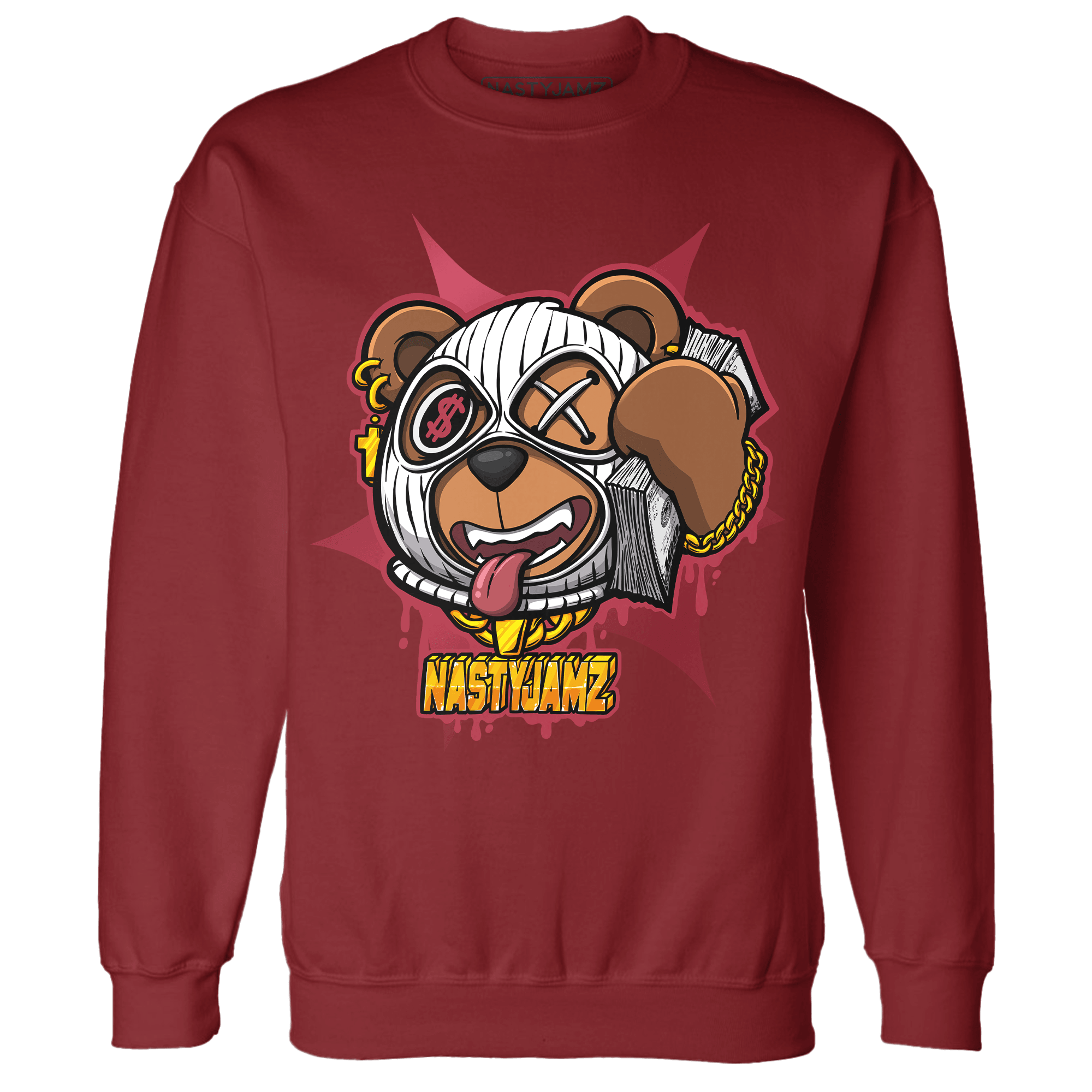 High 85 Metallic Burgundy 1s Sweatshirt Match Money Motive BER - NastyJamz