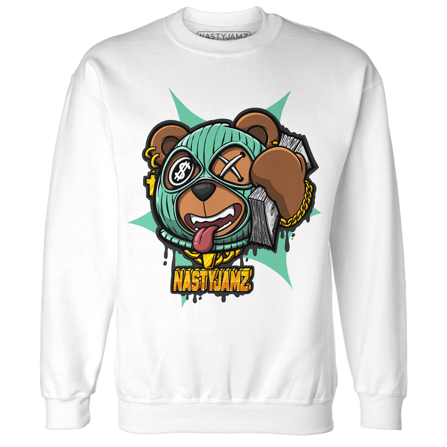 High OG Green Glow 1s Sweatshirt Match Money Motive BER - NastyJamz