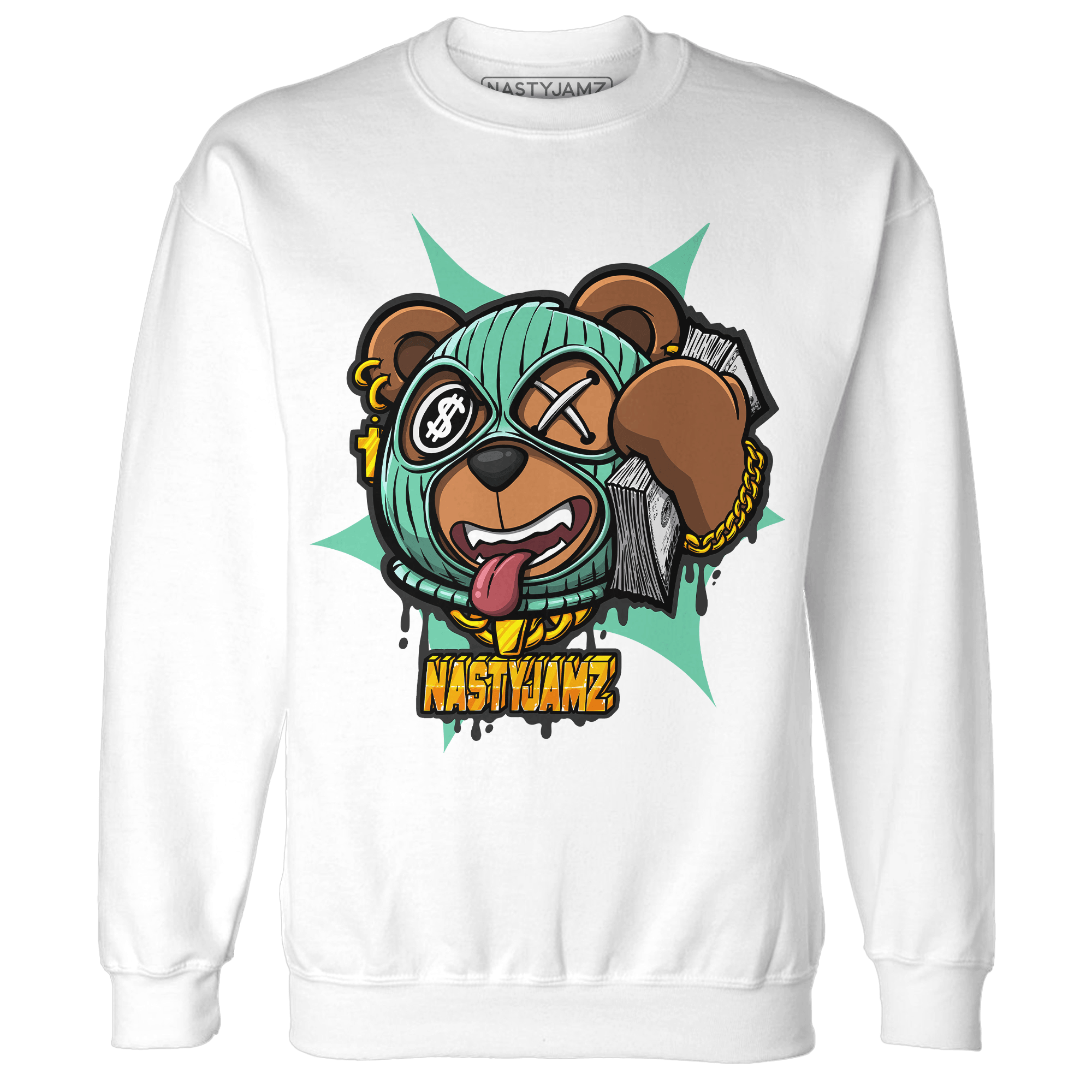 High OG Green Glow 1s Sweatshirt Match Money Motive BER - NastyJamz