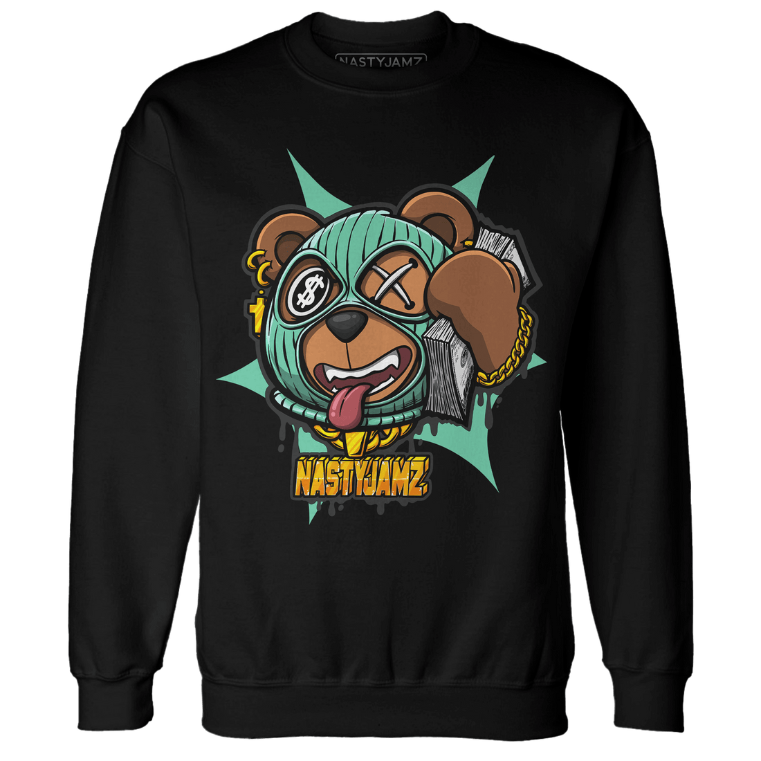 High OG Green Glow 1s Sweatshirt Match Money Motive BER - NastyJamz