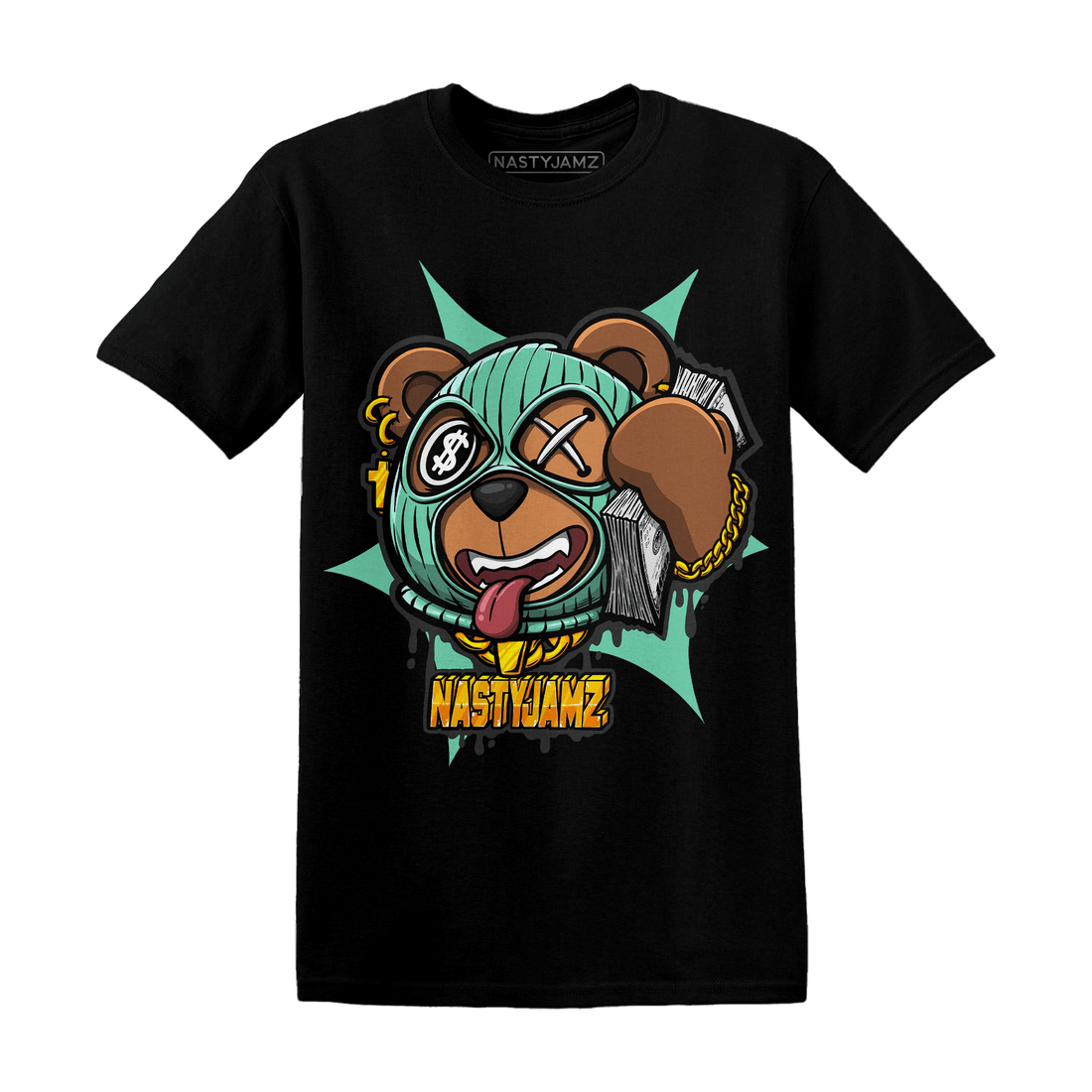 High OG Green Glow 1s T Shirt Match Money Motive BER - NastyJamz