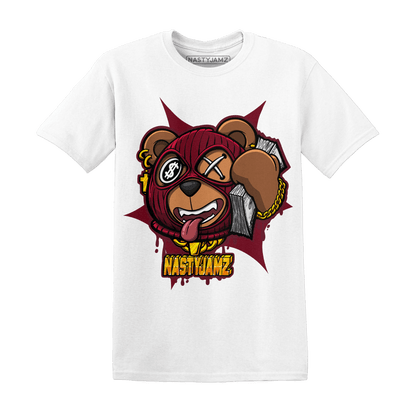 High White Team Red 1s T Shirt Match Money Motive BER - NastyJamz