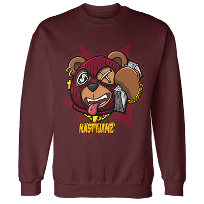High White Team Red 1s Sweatshirt Match Money Motive BER - NastyJamz